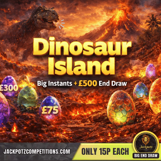 Dinosaur Island Jackpotz Competitions Tik Tok