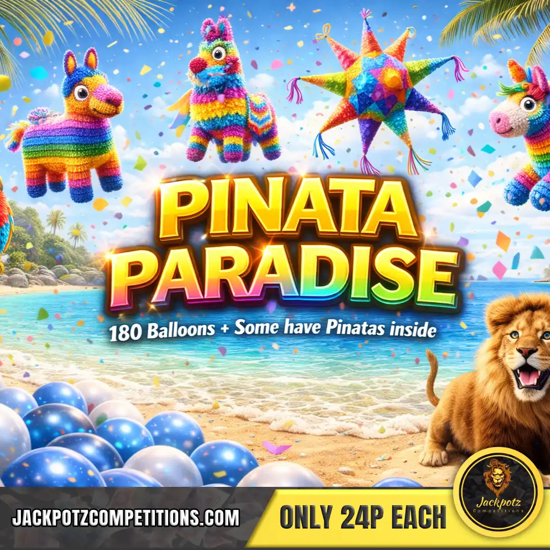 Jackpotz Competitions Jackpot homepage pinata paradise 1