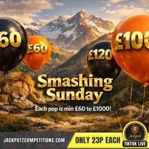 Jackpotz Competitions TikTok Balloon Pop Smashing Sunday