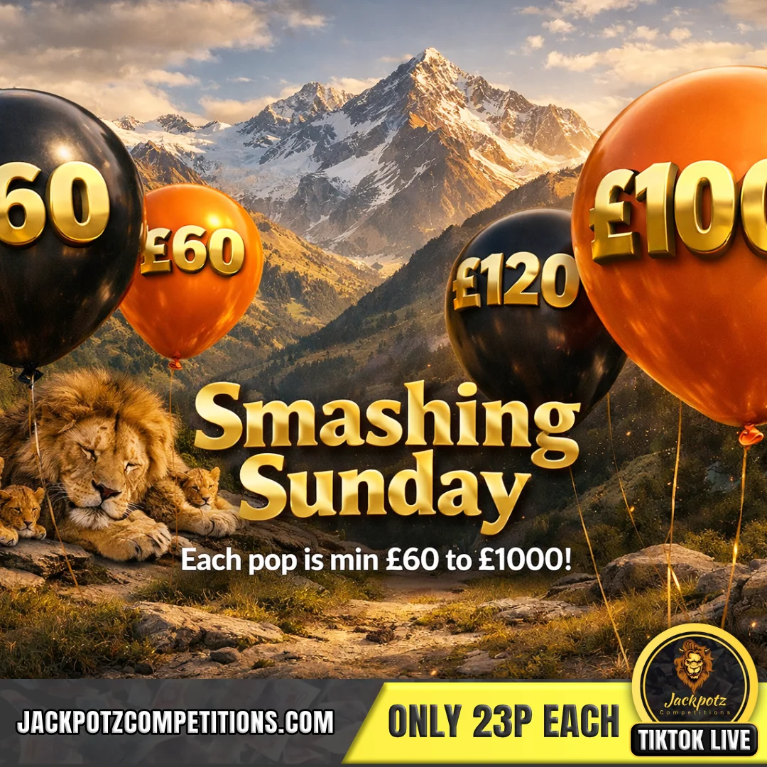 Jackpotz Competitions TikTok Balloon Pop Smashing Sunday
