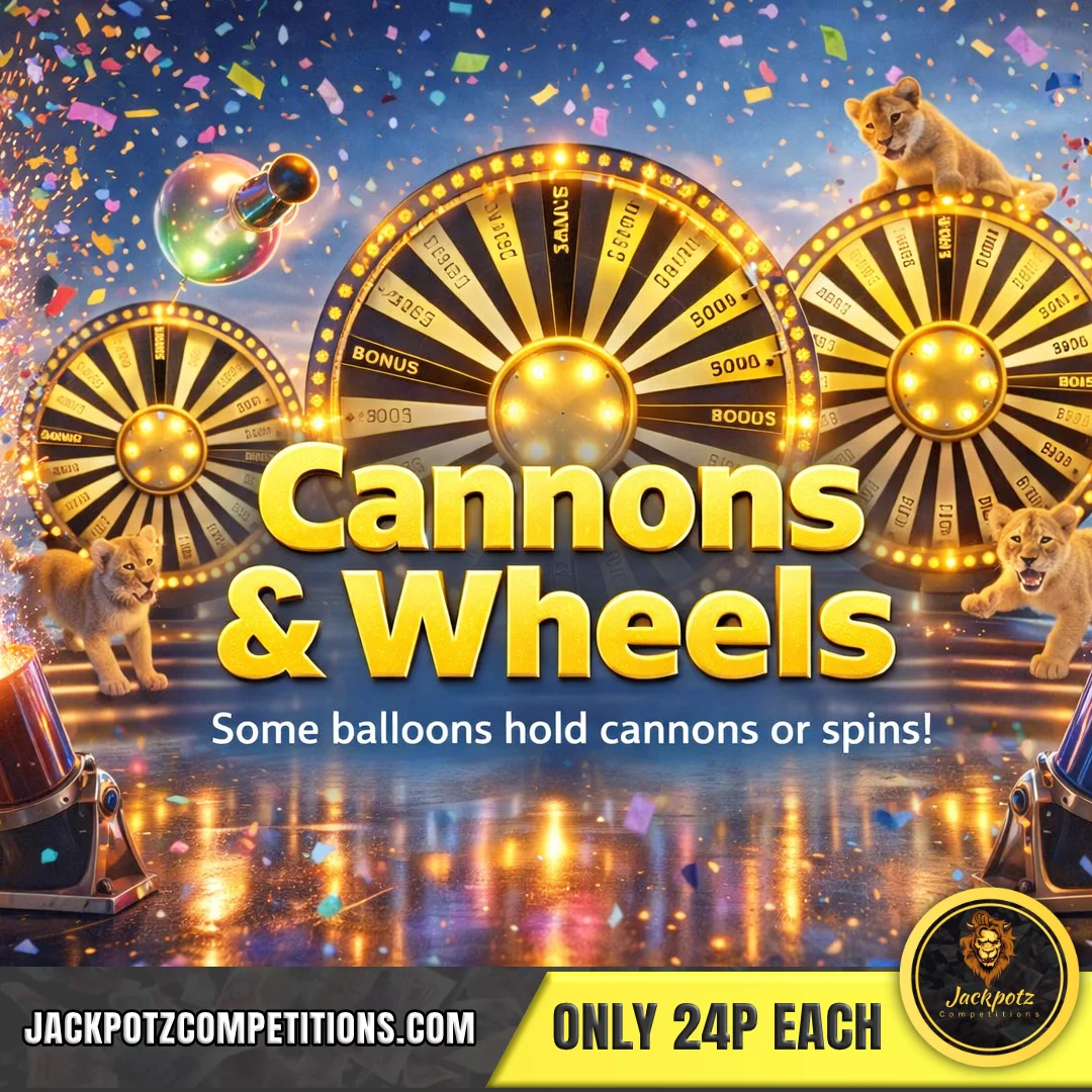 Jackpotz Competitions TikTok Balloon Pop cannons