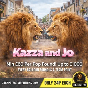 Jackpotz Competitions TikTok Balloon Pop Kazza and Mammajo