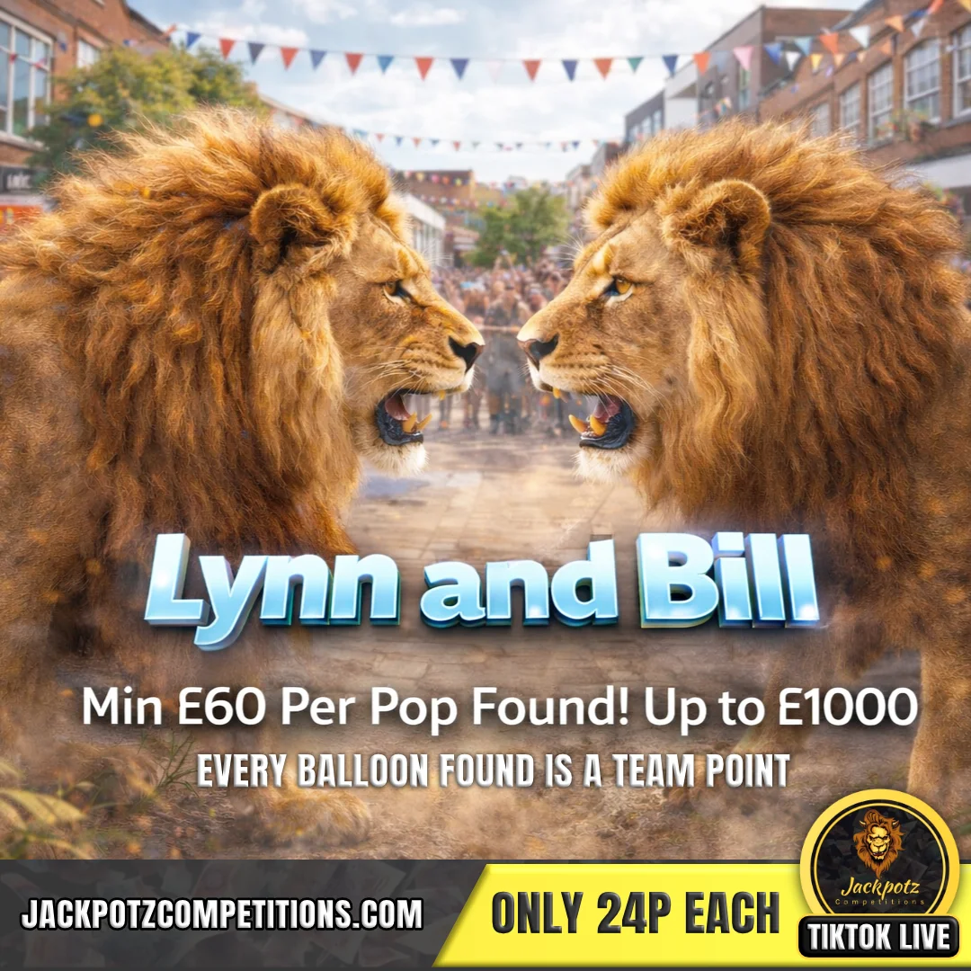 Jackpotz Competitions TikTok Balloon Pop Lynn and Bill