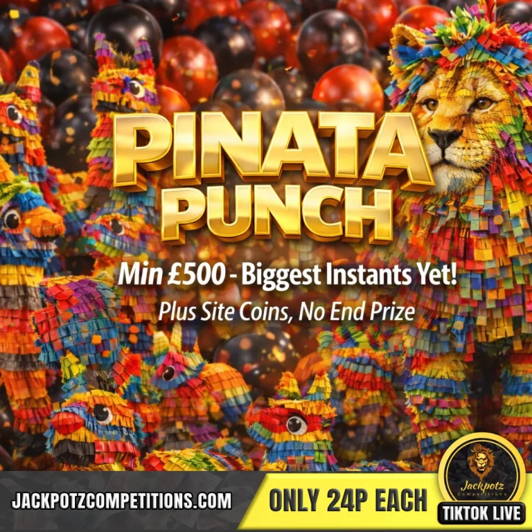 Jackpotz Competitions TikTok Balloon Pop PINATA PUNCH 1 2