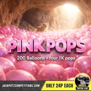 Jackpotz Competitions TikTok Balloon Pop bridgey tik tok influencer irish