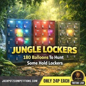 Jackpotz Competitions TikTok Balloon Pop jungle lockers