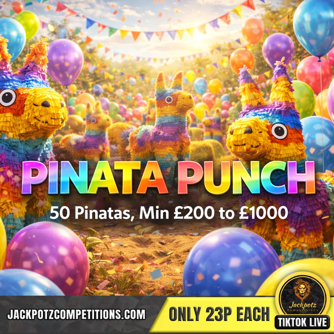 Jackpotz Competitions TikTok Balloon Pop pinata punch 1