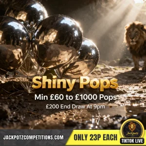 Jackpotz Competitions TikTok Balloon Pop shiny pops