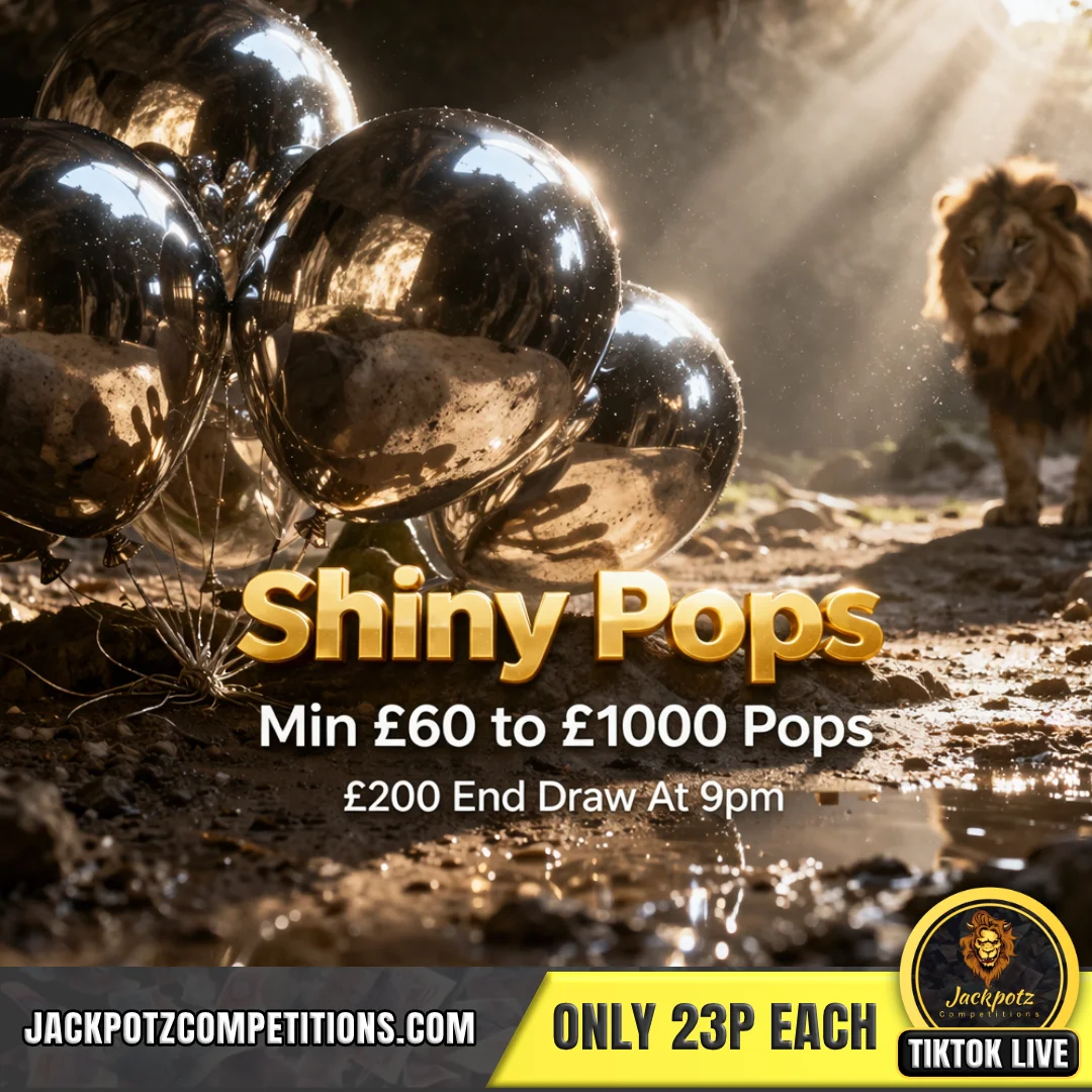 Jackpotz Competitions TikTok Balloon Pop shiny pops
