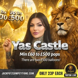 Jackpotz Competitions TikTok Balloon Pop yasmin jades cali