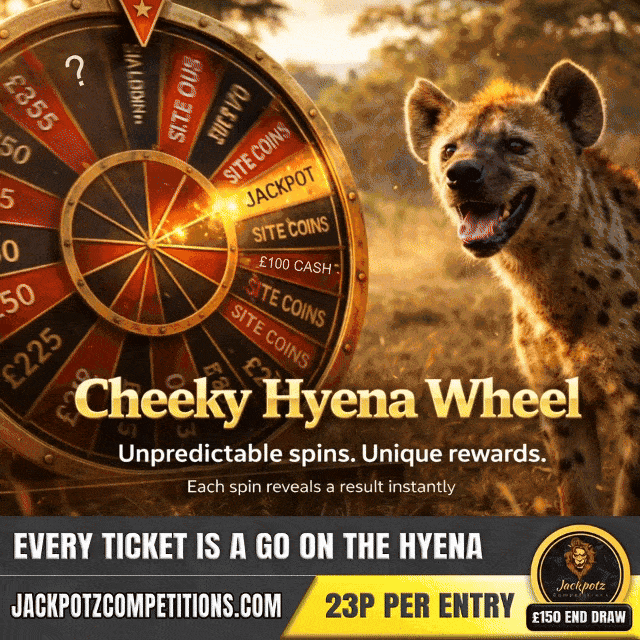 Cheeky Hyena Wheel Jackpotz Competitions Ltd