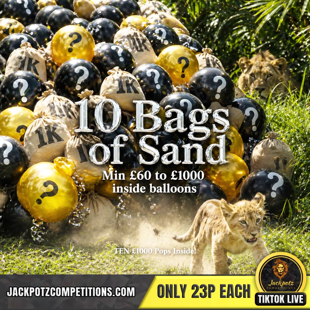 Jackpotz Competitions TikTok Balloon Pop 10x1k