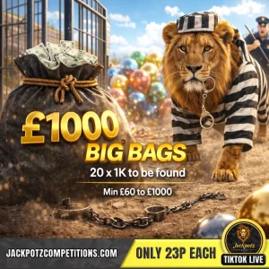 Jackpotz Competitions TikTok Balloon Pop big bags