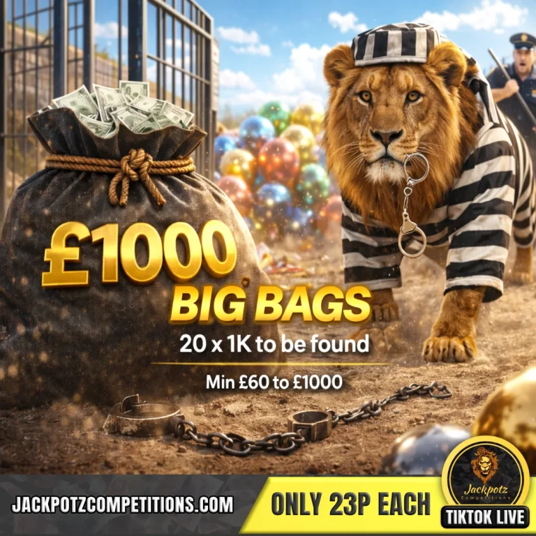 Jackpotz Competitions TikTok Balloon Pop big bags