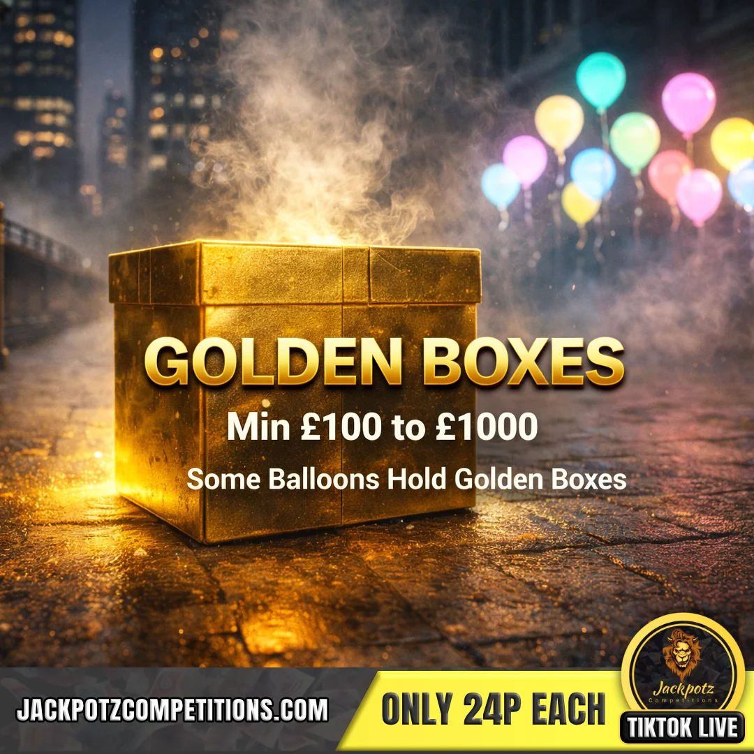 Jackpotz Competitions TikTok Balloon Pop goldenboxes