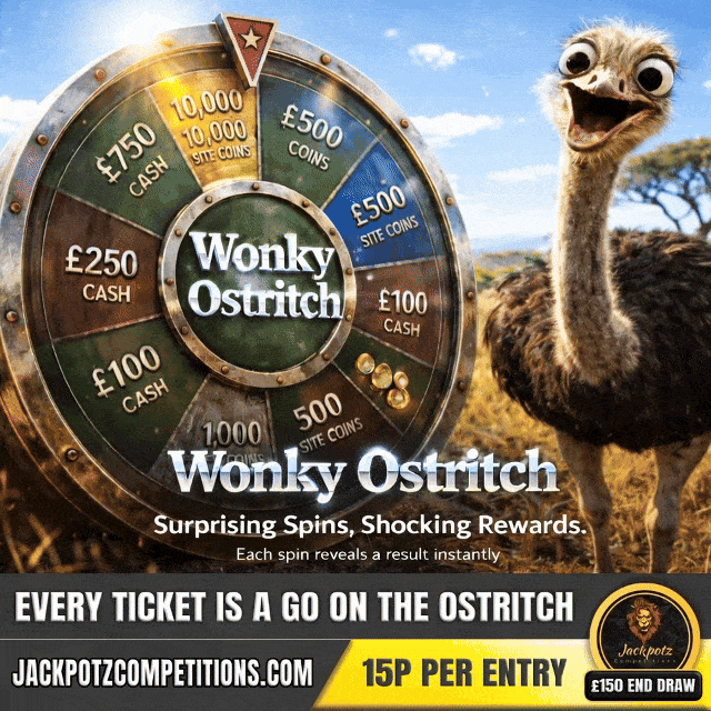 Wonky Ostritch Jackpotz Competitions