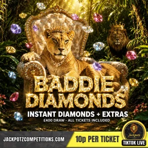 Jackpotz Competitions TikTok Balloon Pop BADDIE DIAMONDS
