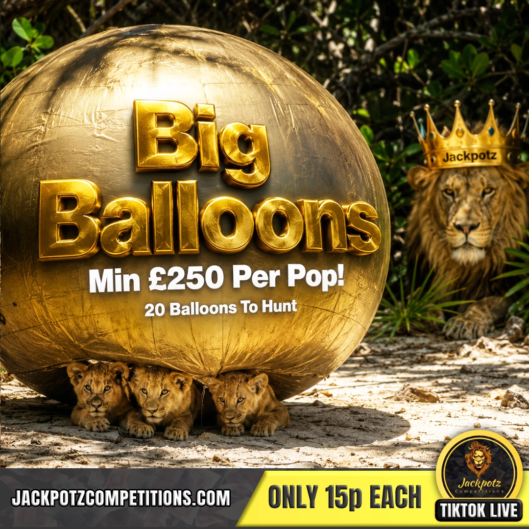 Jackpotz Competitions TikTok Balloon Pop BIG BALLOON
