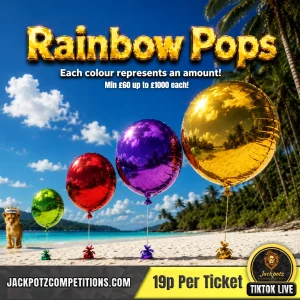 Jackpotz Competitions TikTok Balloon Pop Rainbow Pops 1