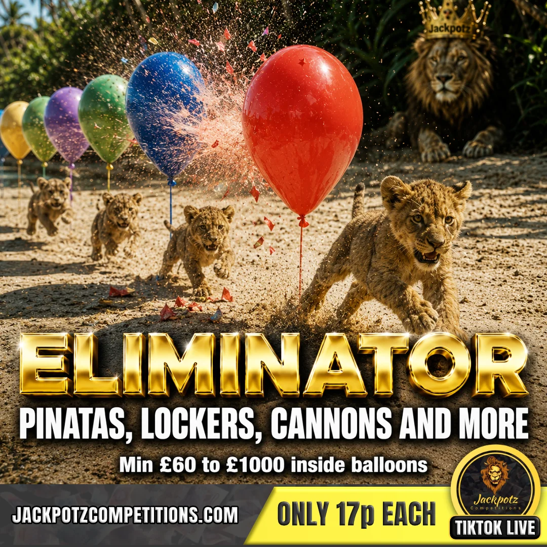 Jackpotz Competitions TikTok Balloon Pop eliminator