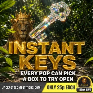 Jackpotz Competitions TikTok Balloon Pop instant keys