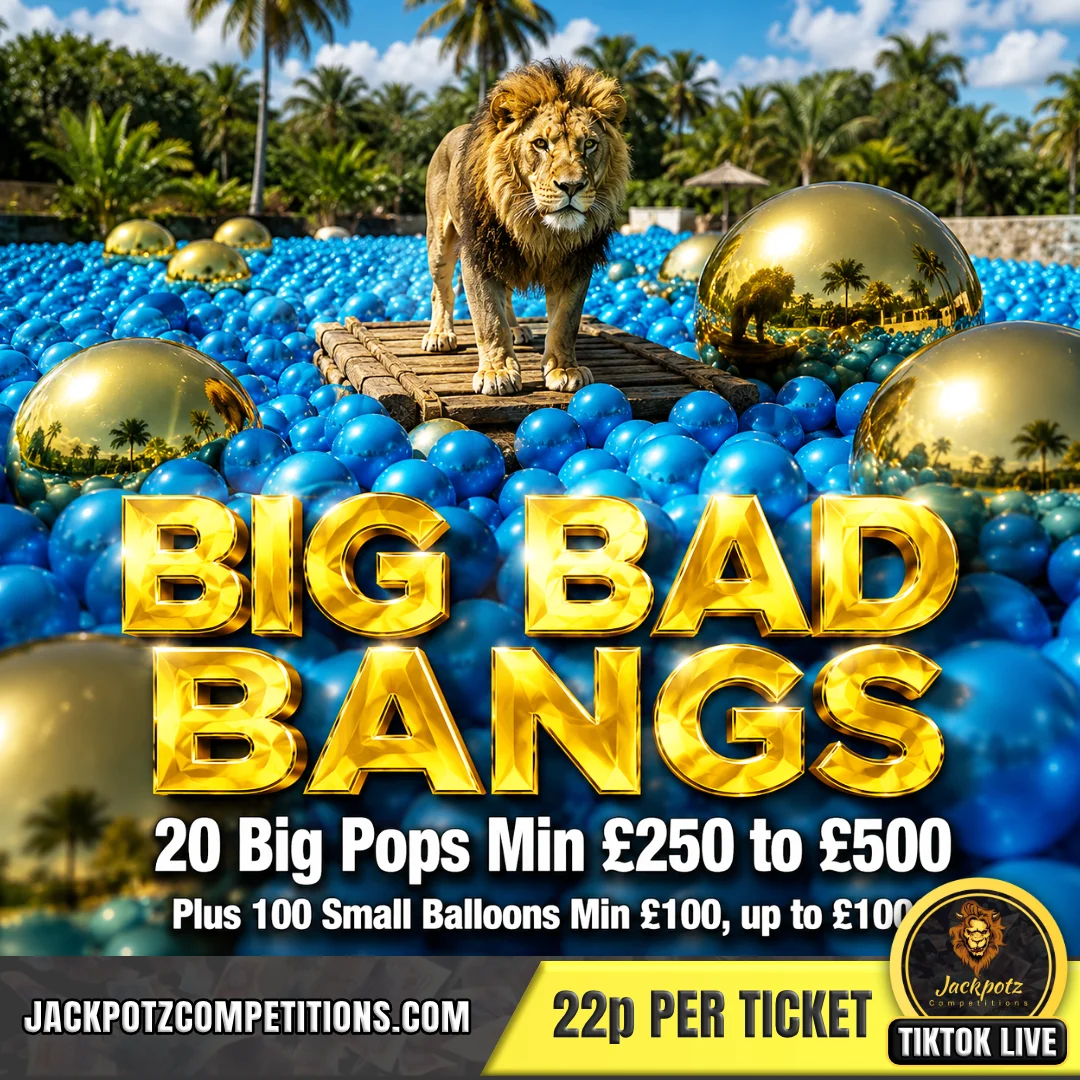 Jackpotz Competitions TikTok Balloon Pop Big bangs