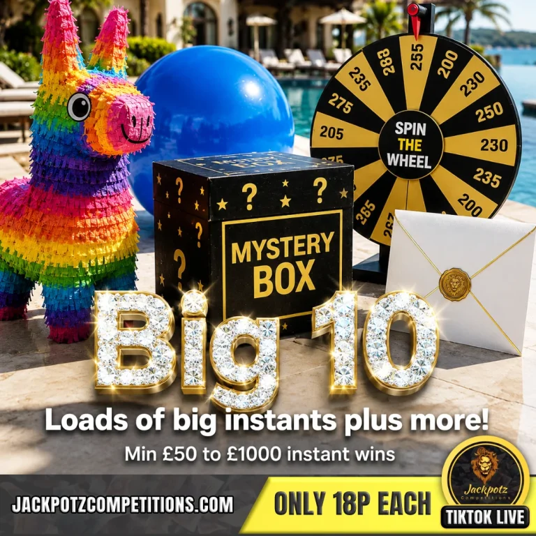 Jackpotz Competitions TikTok Balloon Pop Game Big 10