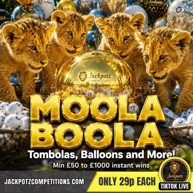 Jackpotz Competitions TikTok Balloon Pop Game boola moola
