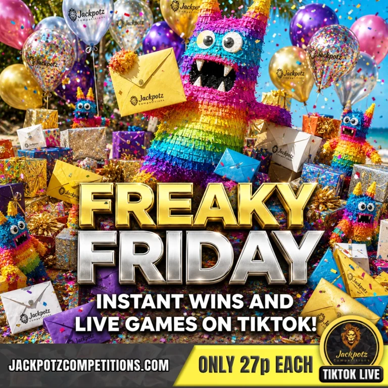 Jackpotz Competitions TikTok Balloon Pop Game freaky friday