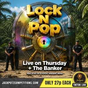 Jackpotz Competitions TikTok Balloon Pop Game lock n pop 1