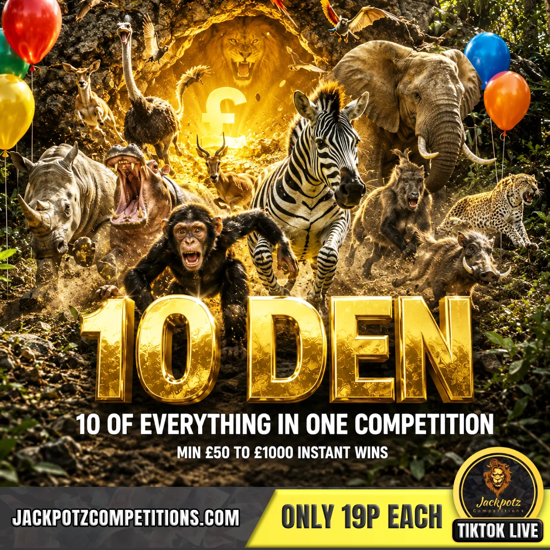 Jackpotz Competitions TikTok Balloon Pop Game the den