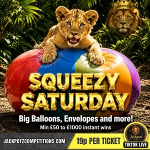 Jackpotz Competitions TikTok Balloon Pop sqeezy saturday