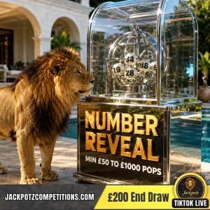 Jackpotz Competitions TikTok Balloon Pop Game 2026 number reveal