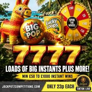 Jackpotz Competitions TikTok Balloon Pop Game 7777 1