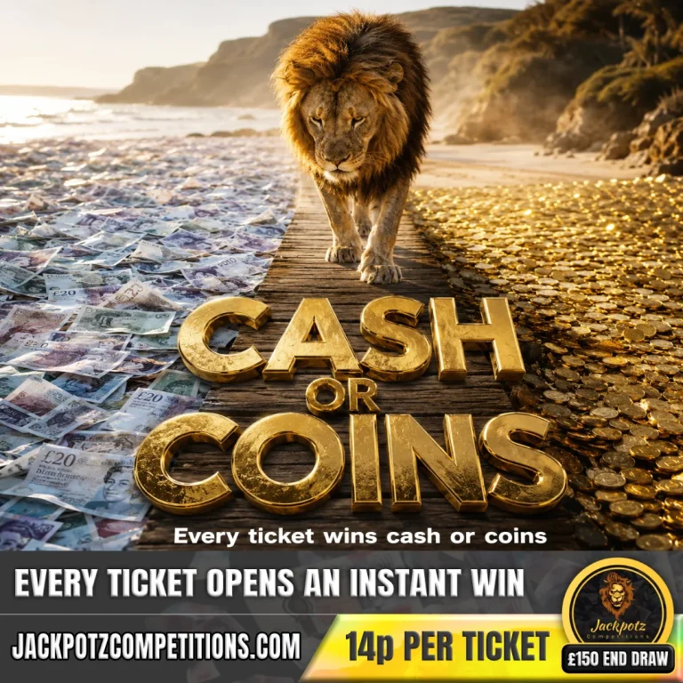 Jackpotz Competitions TikTok Balloon Pop Game Cash or Coins 1