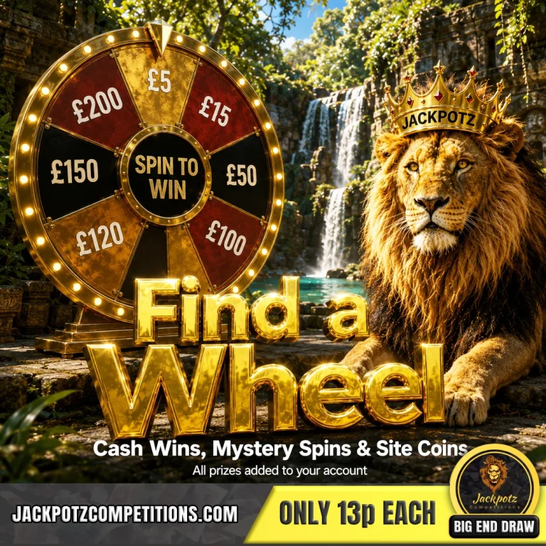 Jackpotz Competitions TikTok Balloon Pop Game find a wheel