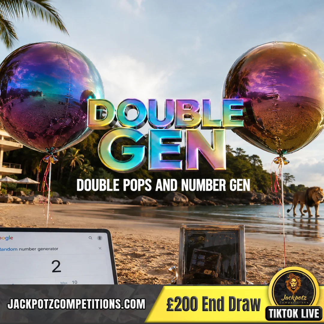Jackpotz Competitions TikTok Balloon Pop Game 2026 double gen