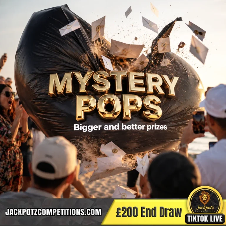 Jackpotz Competitions TikTok Balloon Pop Game 2026 mystery pops
