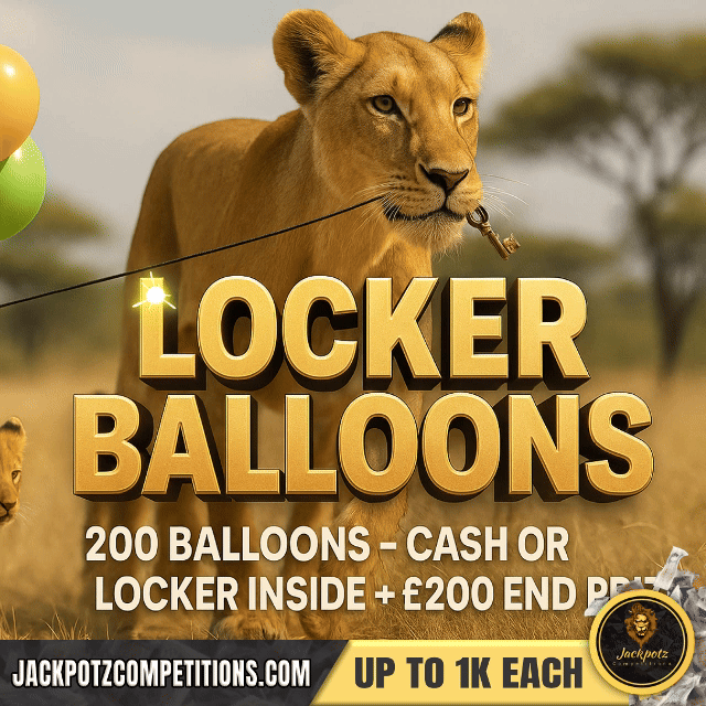 Locker Balloons Jackpotz Competitions