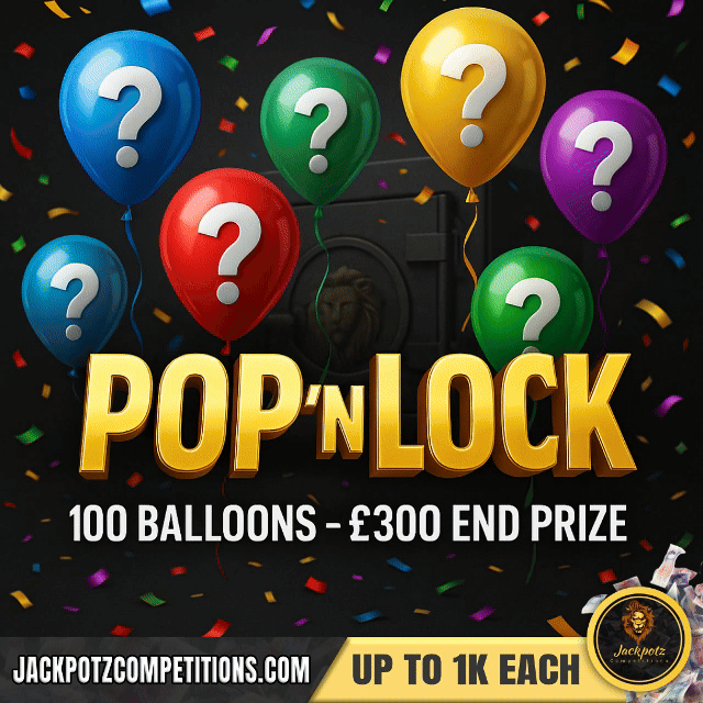 Pop N Lock Jackpotz Competitions Tik Tok Tombola