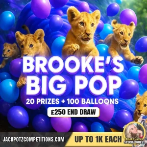 @brookejamesxx Big PopTik Tok Brooke James Balloon Pop Competition Jackpotz